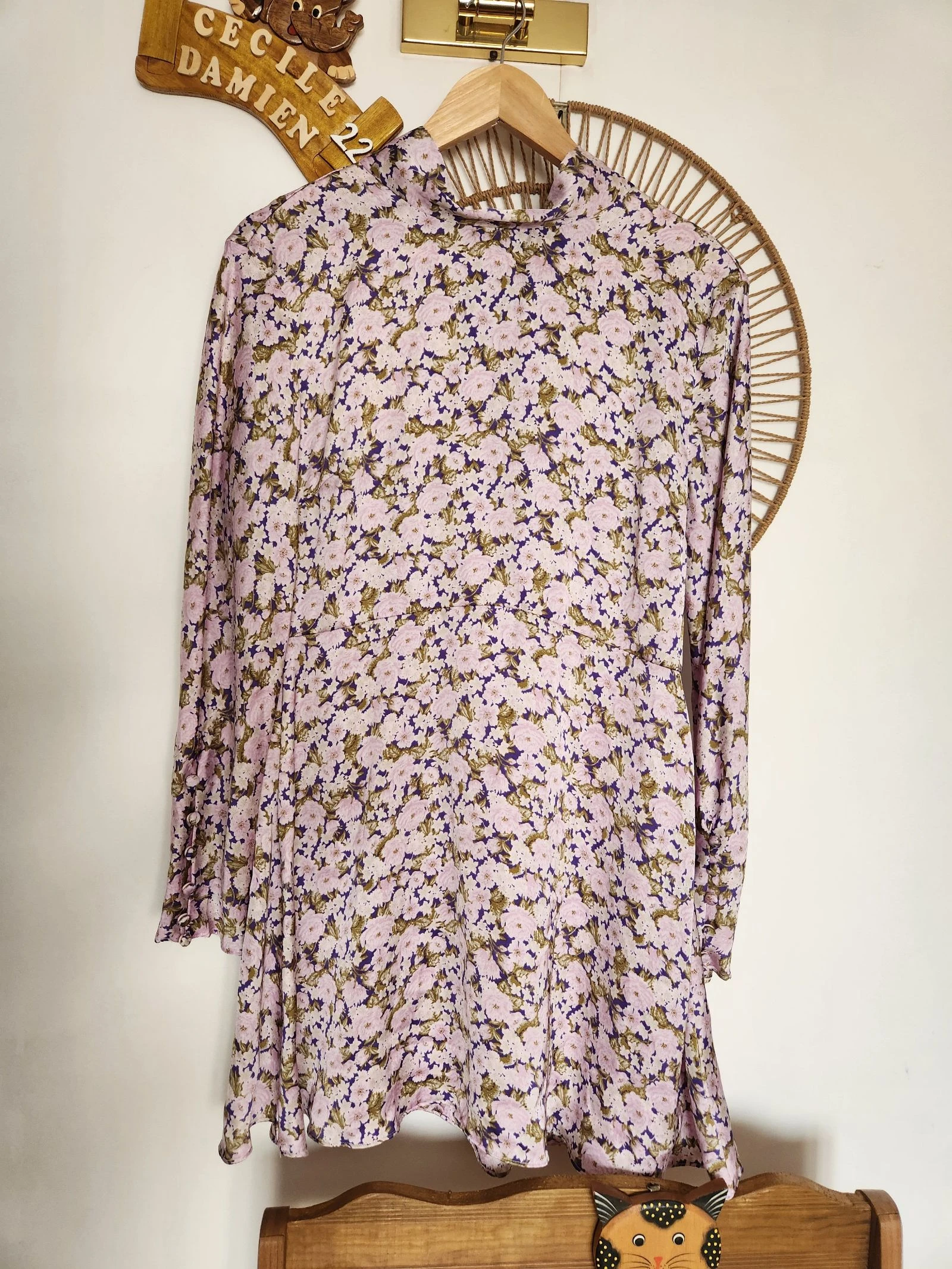 đž robe courte fluide motifs floral